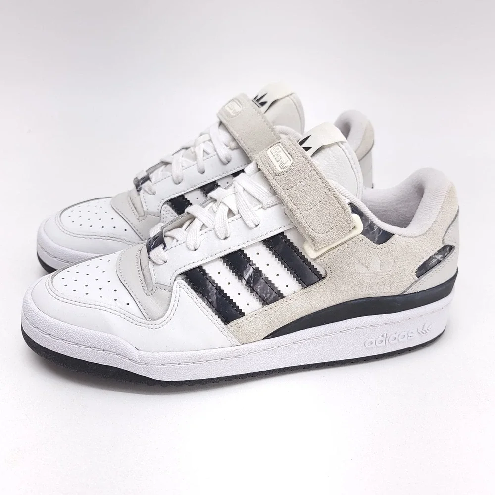 Adidas Forum Low White Black Marble GY9463 Womens Size 8 Sneakers Shoes